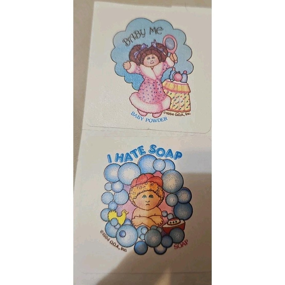 Vintage 80's CABBAGE PATCH KIDS Scratch & Sniff Stickers Set Lot - 20 Stickers - Picture 4 of 6